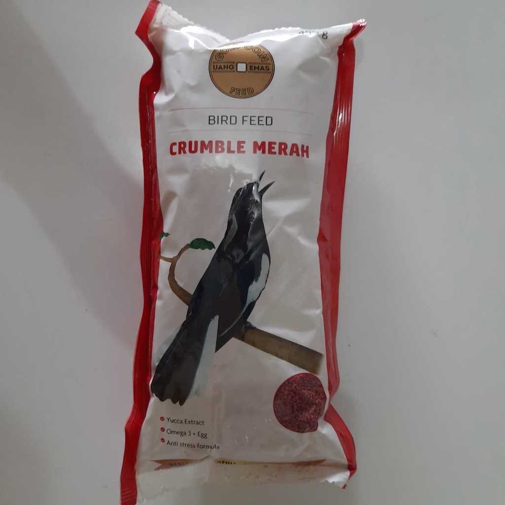 GOLD COIN "crumble merah" pakan burung
