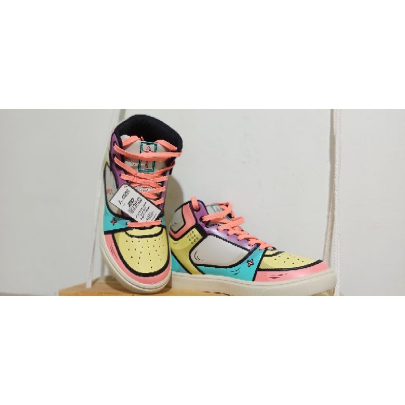 Aerostreet Size 39 - 2D Reborn Pink Kuning - Sepatu Sneakers Casual Sport