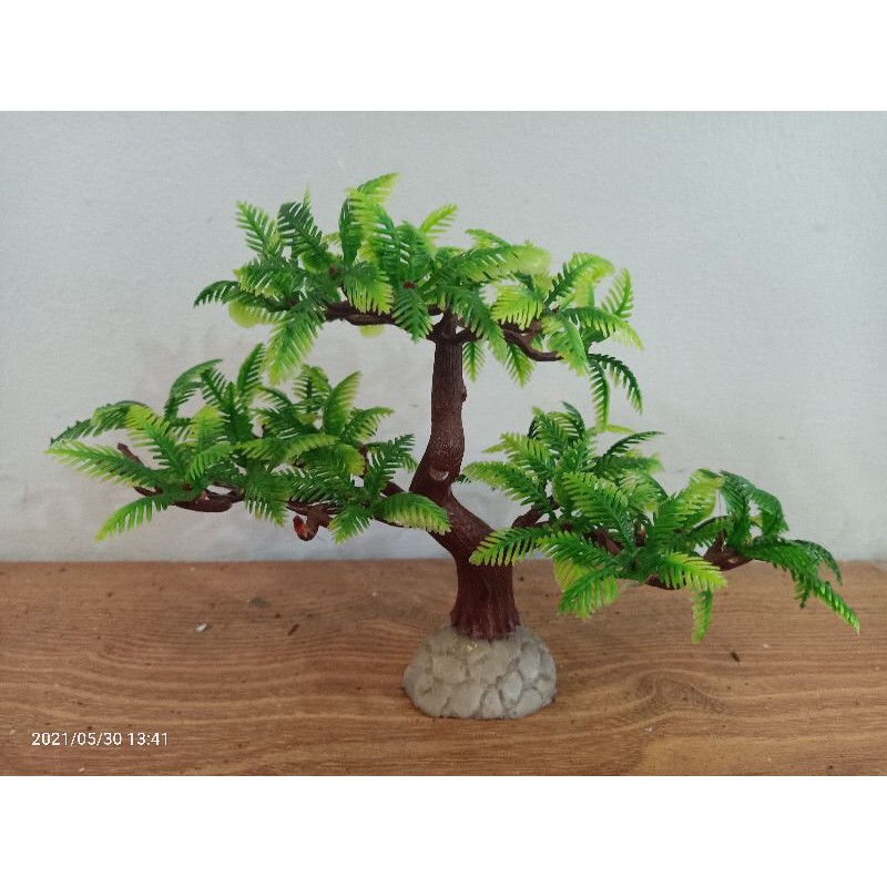 Tanaman plastik bonsai kelapa/hiasan aquarium/murah
