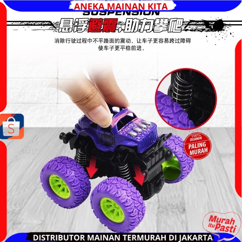 (BISA COD) Mainan Anak Monster Zap stunt Mainan Mobil Jip Zap Jeep Zep Jep Truck Off Road 4 Drive Inertial Bigfoot Jeep Toys 360 derajat