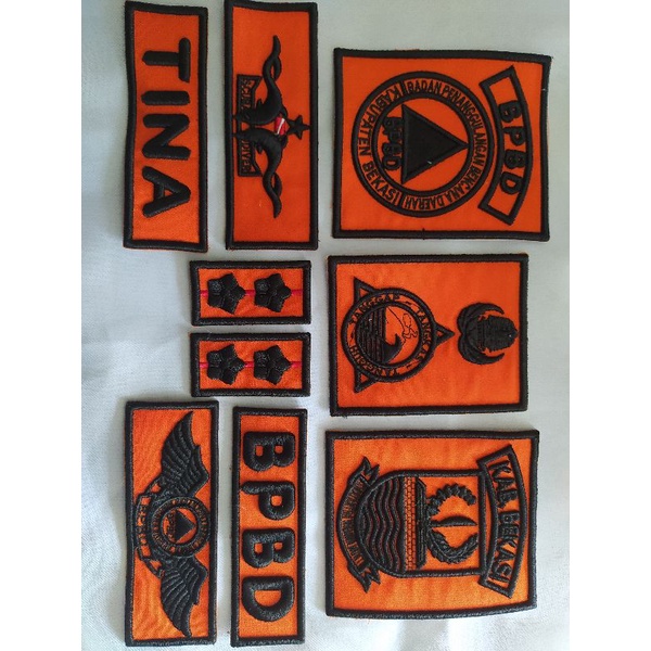 bordiran timbul atribut BPBD