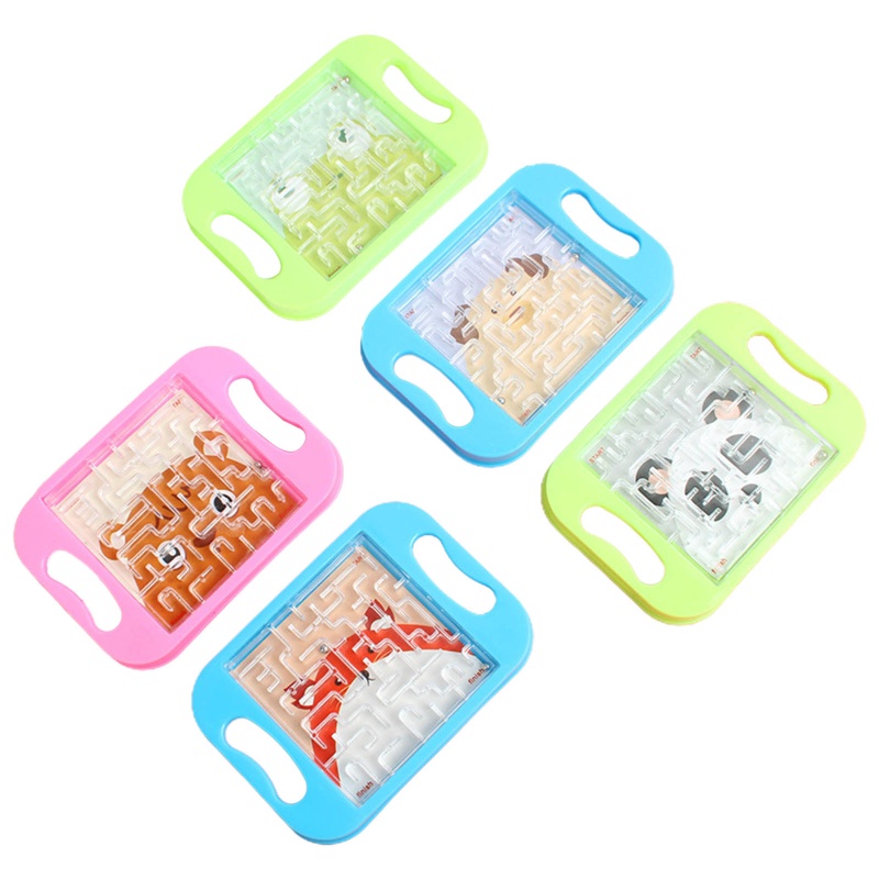 Mary Handheld Bead Maze Balance Puzzle Game Edukasi Latihan Tangan Marmer Lari Permainan Otak Pesta Anak Nikmat Set Saku