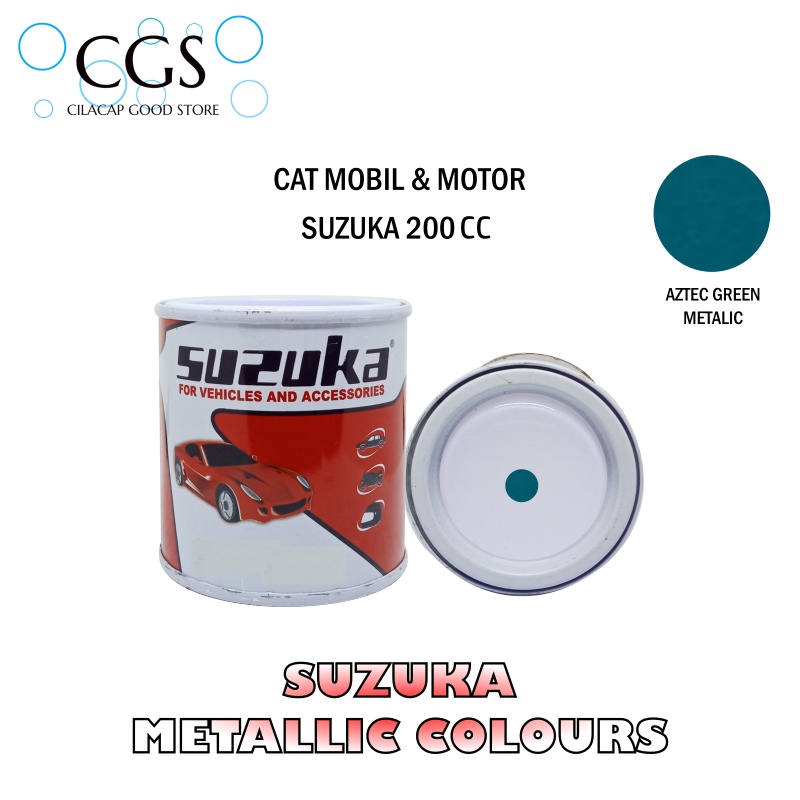 Cat Suzuka AZTEC GREEN SM106 200cc - cat hijau metalik - cat motor hijau metalik - cat mobil hijau m