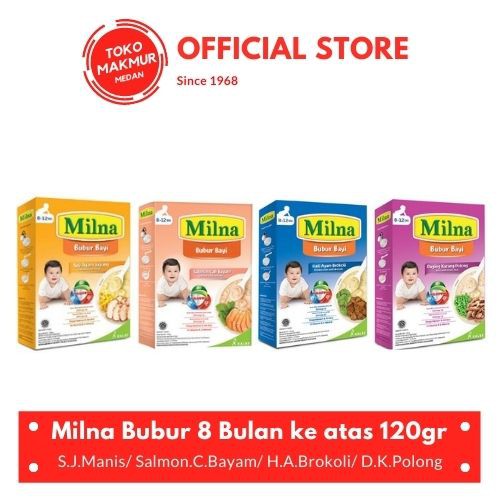 MILNA BUBUR REGULAR 8 BULAN KE ATAS 120GR