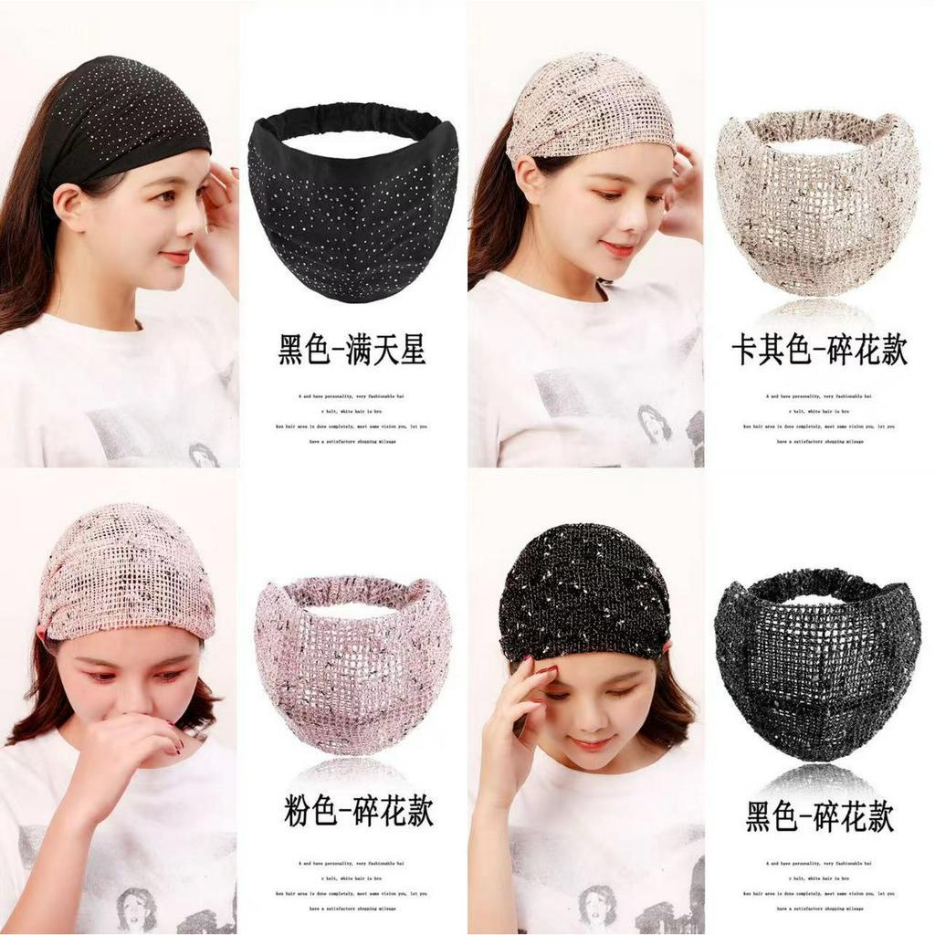 bandana bando Ultra-wide hairband Korean hairpin wash face hairband hairpin headdress lace headband aksesoris rambut Hairband turban dewasa