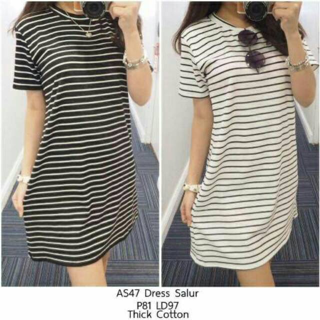 fashionshop119 Dress Salur / Pakaian Wanita / Simple Dress / Fashion Wanita (fs)