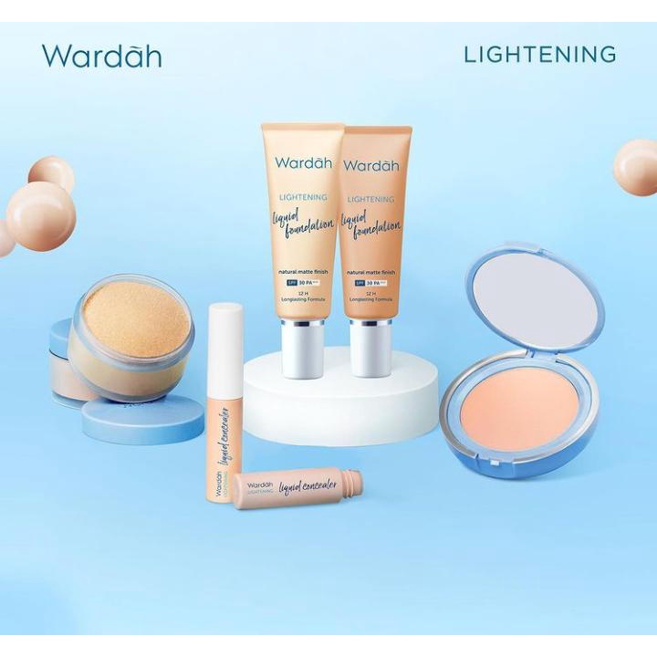 ✿ELYSABETHME✿ 🅆 🄰 🅁 🄳 🄰 🄷 wardah beauty lightening foundation alas bedak hasil alami natural mattee kosmetik halal tahan lama tidak cakey