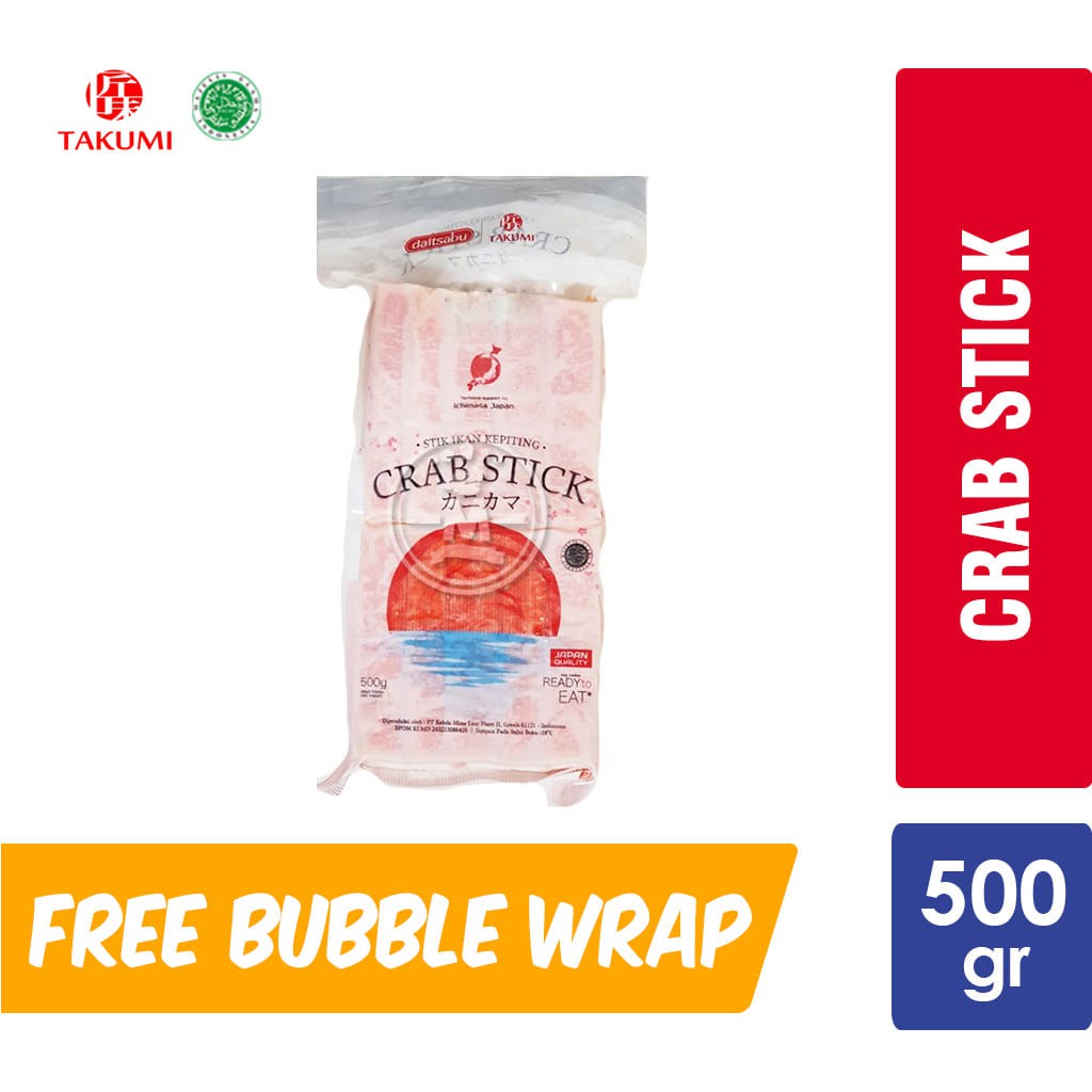 

Crab Stick Takumi / Sea Stix | Kani Stick | Crab Stick Daitsabu Takumi 500 Gr