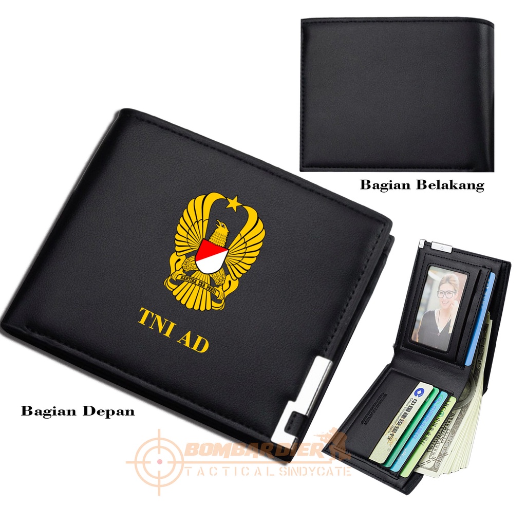 PROMO!!! Dompet Pria Lipat TNI AD Dompet Kulit Men Fashion Letter Wallet