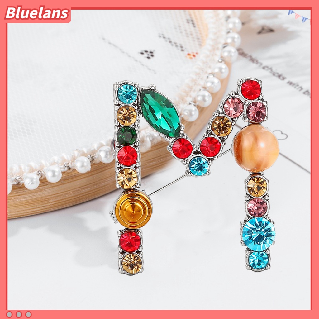 Bluelans Brooch Exquisite Beautiful Colorful Letter Brooch Pin