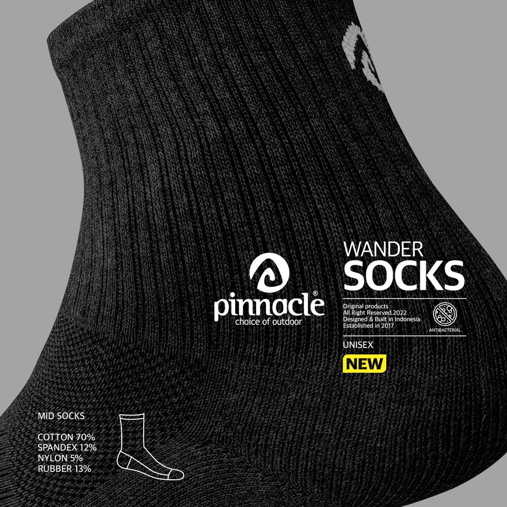 Pinnacle Wander Socks - Mid Black