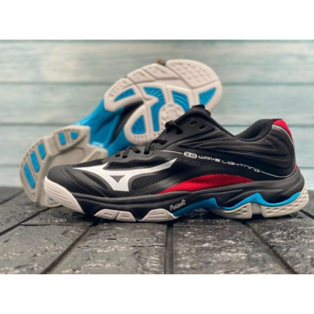 (BAYAR DITEMPAT) ERS SEPATU VOLI MIZUNO WLZ 6 LOW BLACKRED PREMIUM VIETNAM IMPORT OLAHRAGA VOLLY PRI