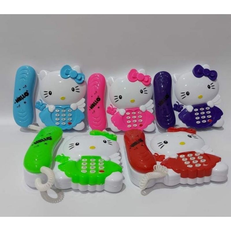 Mainan Telepon Hello Kitty ,Mainan Anak Perempuan Telefon Hello Kitty,,Telefon Rumah Mainan
