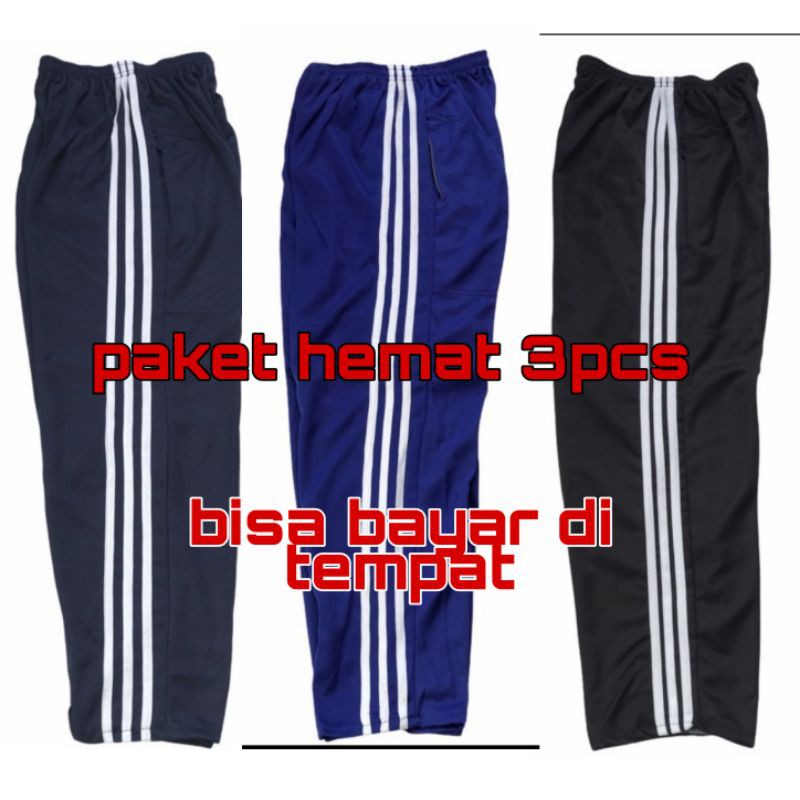 promo hemat 3pcs celana trening/trening panjang pria dan wanita 3pcs/trening adidas panjang 3pcs