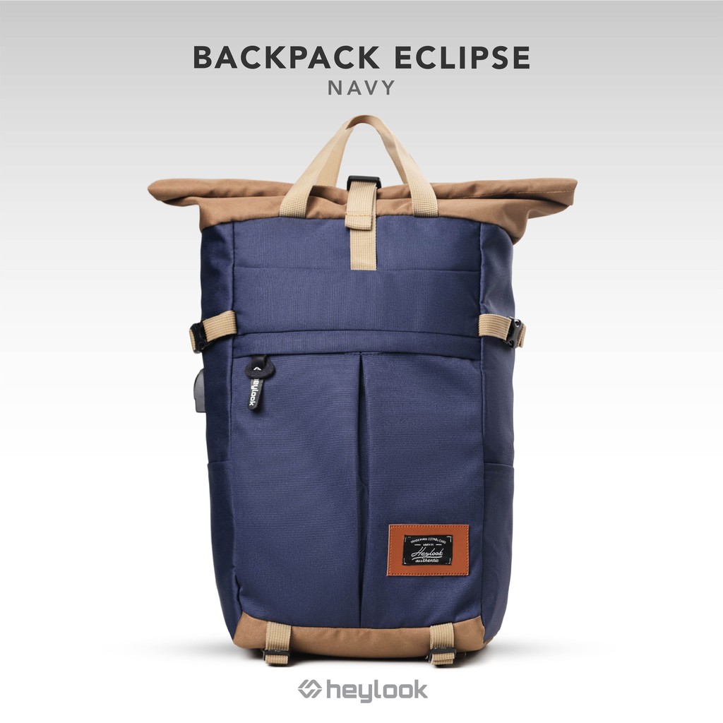 HEYLOOK Project -  Tas Ransel Laptop ECLIPSE Backpack Pria Wanita Tas Leptop Sekolah Tas Punggung Tas Kuliah Perempuan Tas Kerja Cowok Tas Travelling Terbaru