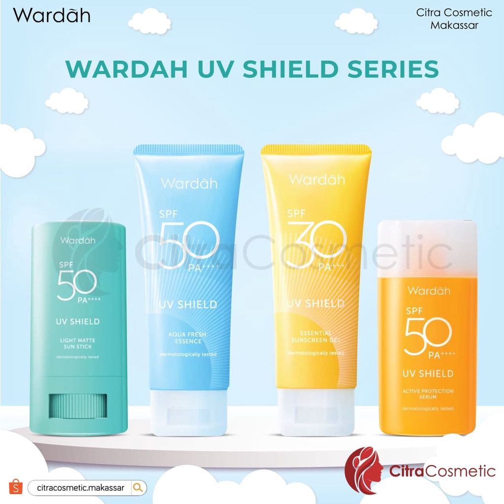 Wardah Uv Shield  Aqua Fresh Essence | Active Protection Serum | SPF 50 PA++++ sunscreen | Light Matte Sun Stick