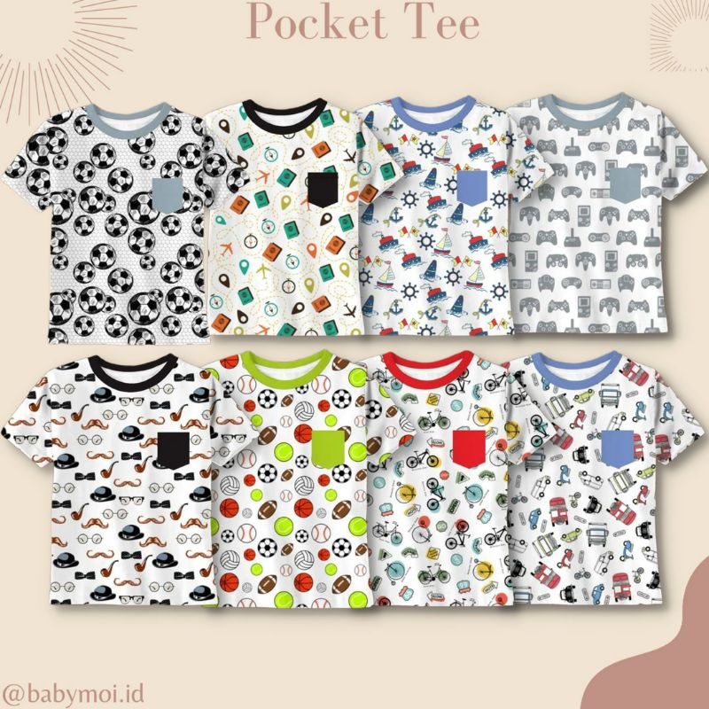 Kaos Anak Pocket Tee Full Print