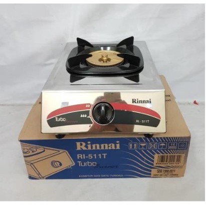 Rinnai Kompor Gas 1 Tungku RI 511T Stainless Steel Api Turbo RI-511 T