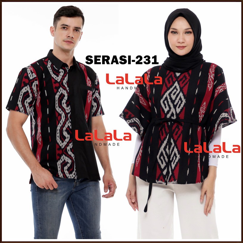 Couple Tenun Prewedding Baju LaLaLa X Kemeja Mix Polos Toyobo XX7