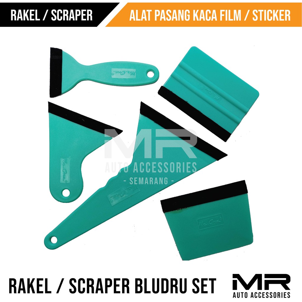 Rakel Set Bulu Bludru Alat Pasang Kaca Film / Rakel Felt Beludru / Kape Alat Pasang Stiker Wallpaper Set 5 in 1