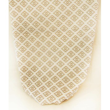 Kain katun adem motif jala coklat cream