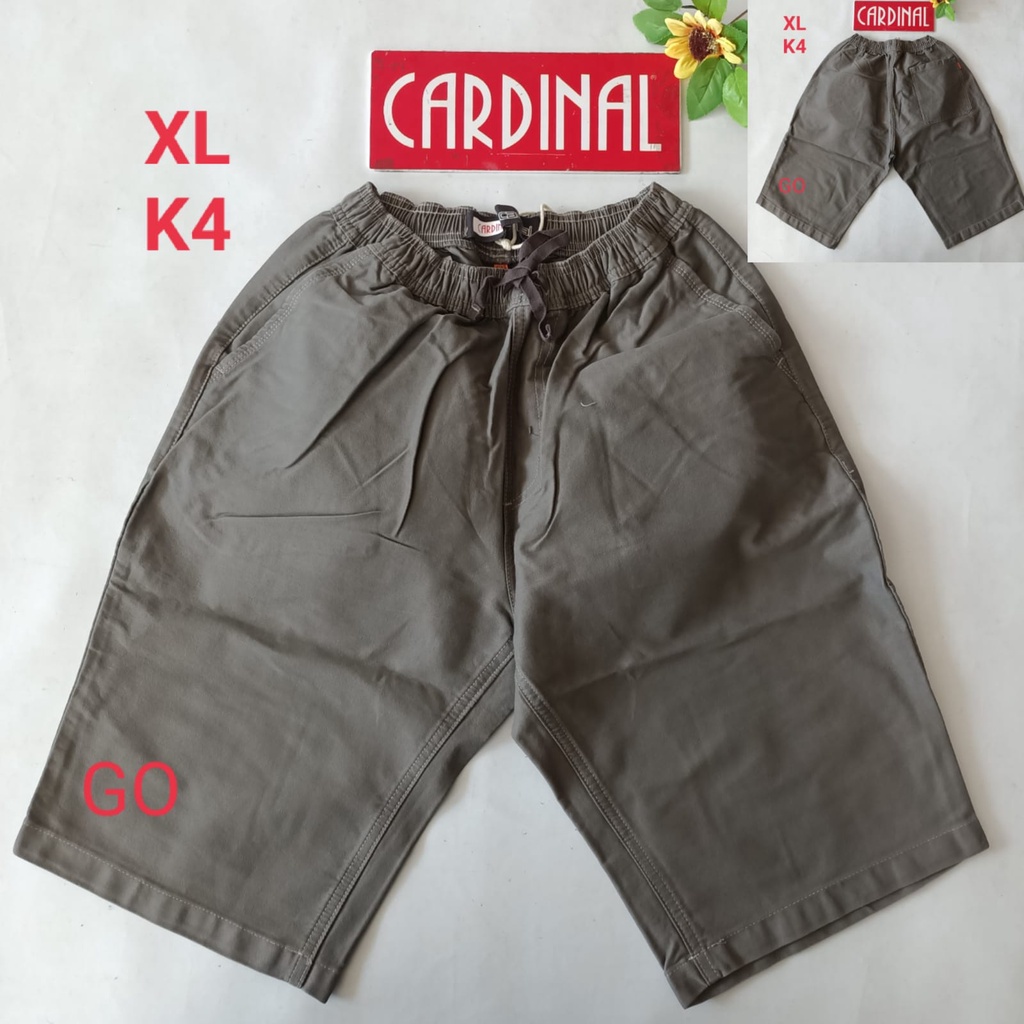 gof CARDINAL CELANA PENDEK KARET KOLOR Katun Casual Soft Jeans Murah Original