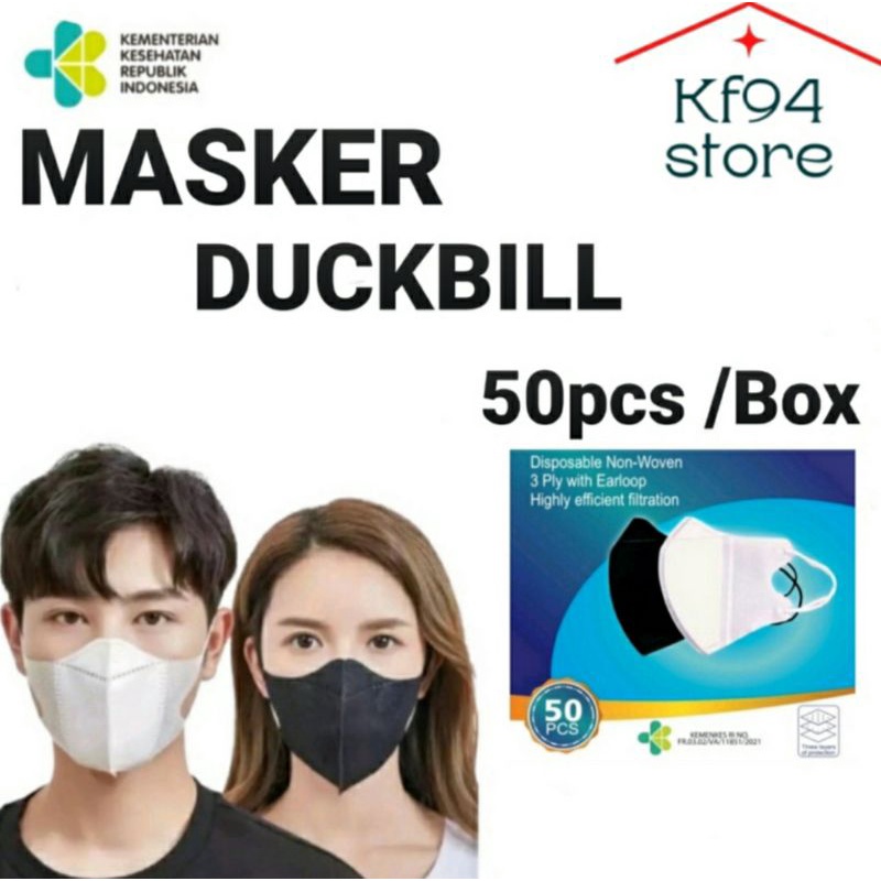 Murah lebay/Masker duckbill isi 50 pcs facemask disposable/masker