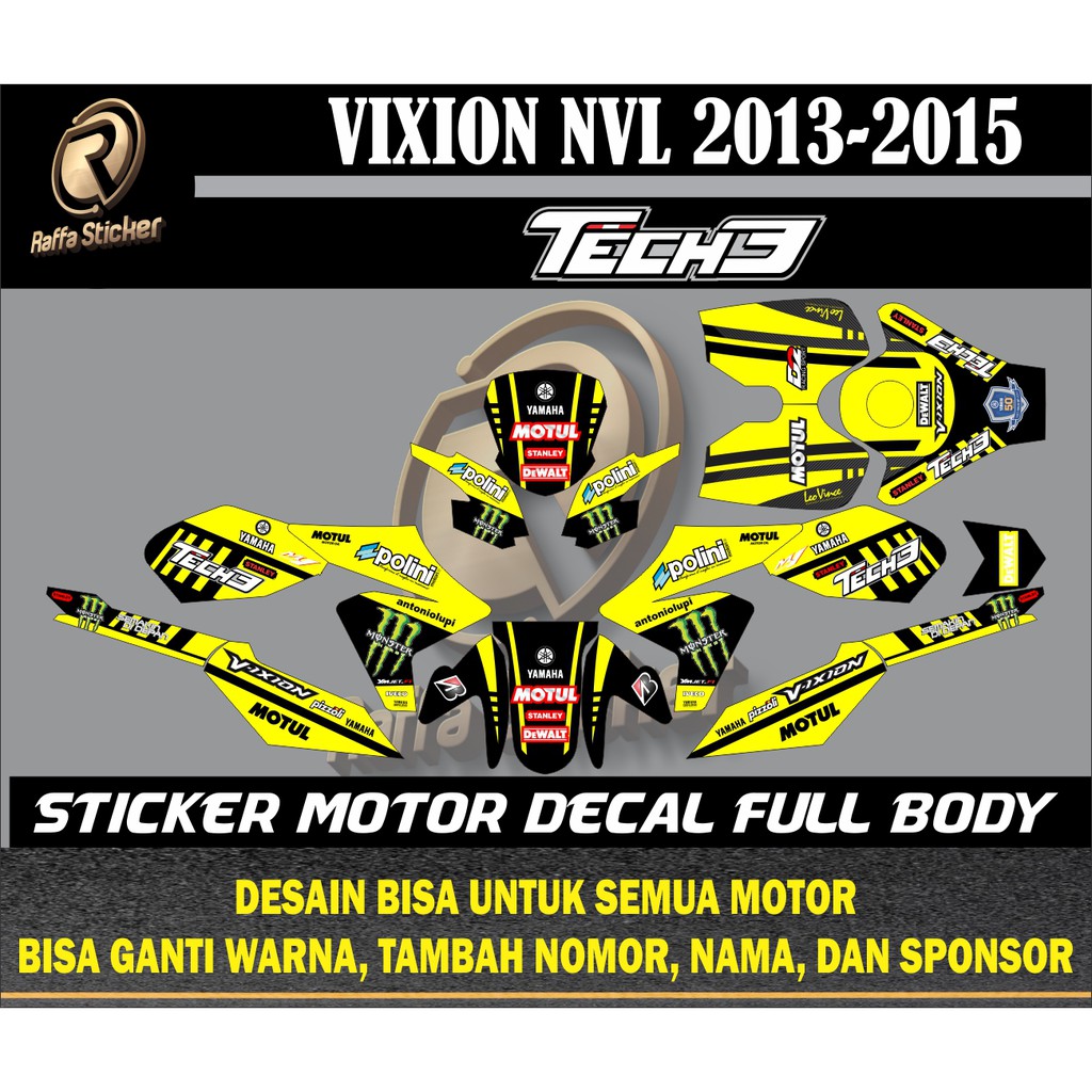 decal vixion lighting stiker motor vixion new decal vixion nvl stiker motor vixion 2014 Tech3
