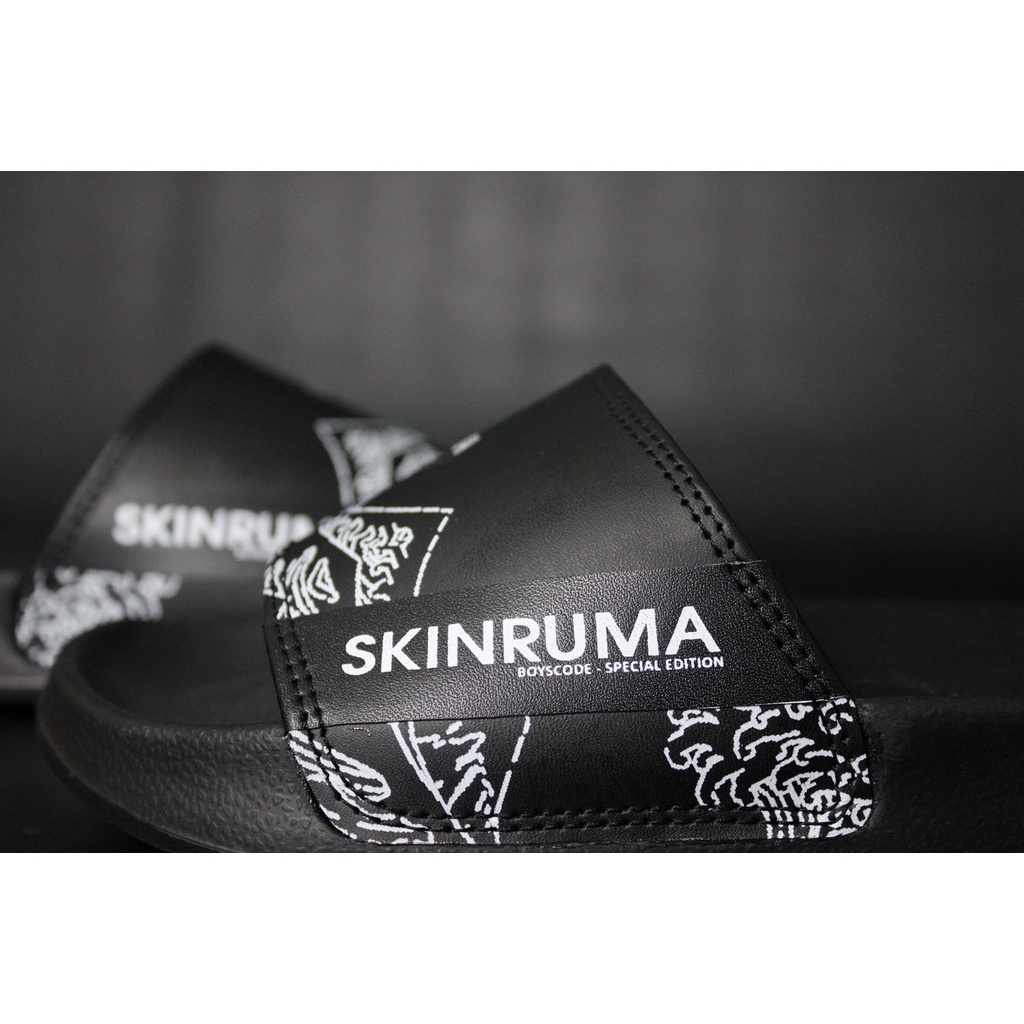 Sendal Selop Pria Wanita Distro Boyscode X Skinruma Japan Wave / Sendal Slip On Pria / Sendal Slide Pria / Sendal Slop Pria