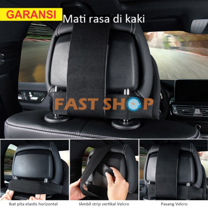 Bantal Mobil Bantal Leher Mobil Bantal Puggung Mobil Memory Foam Katun Linen Car Neck Back Pillow