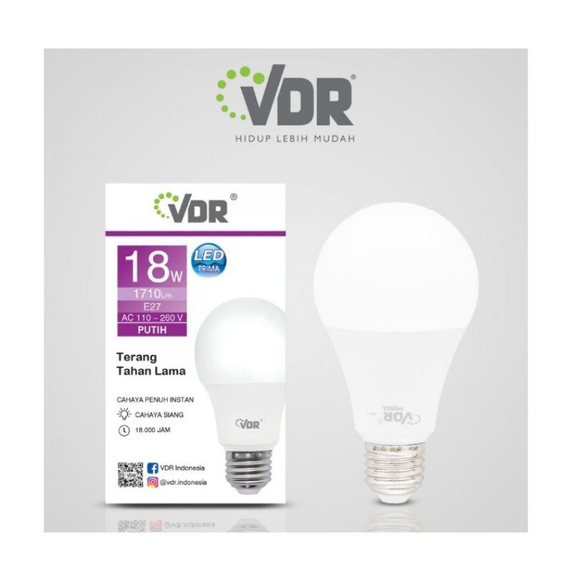 Lampu LED VDR  18 Watt / Bohlam LED VDR / LAMPU LED VDR Prima 18 Watt / Lampu Led Murah