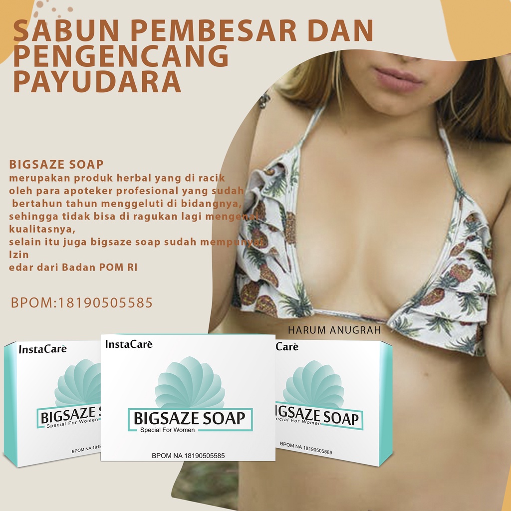 BIGSIZE SOAP PEMBESAR PAYUDARA AMPUH CEPAT KENCANG PAYUDARA BOKONG KENDUR BPOM AMPUH ALAMI PERMANEN