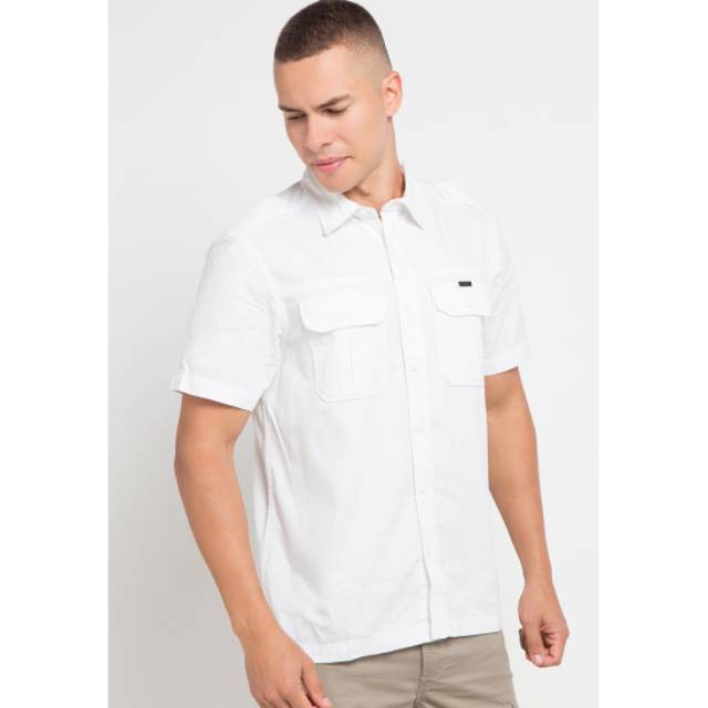 KEMEJA PUTIH PRIA LENGAN PENDEK MGEE RANGER 024