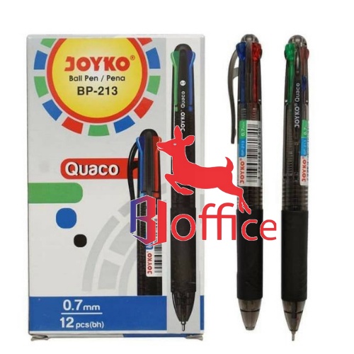 

Joyko Pulpen 4 Warna - Joyko Quaco BP-213 0,7MM