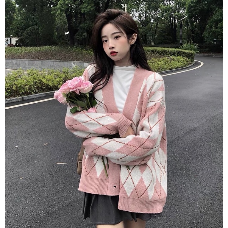 [Ready Stock] Kawaii Aesthetic Cardigan ☁️ Kardigan gaya korea rajut tebal musim dingin ☁️ Cardigan 