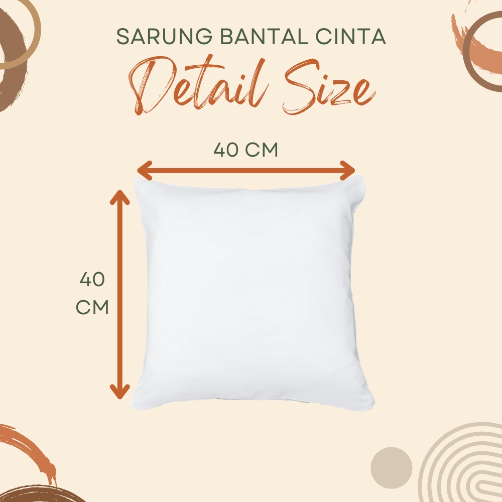 Monalisa Sarung Bantal Sofa 40 x 40 cm / Sarung Bantal Sofa Jacquard Emboss - Polos