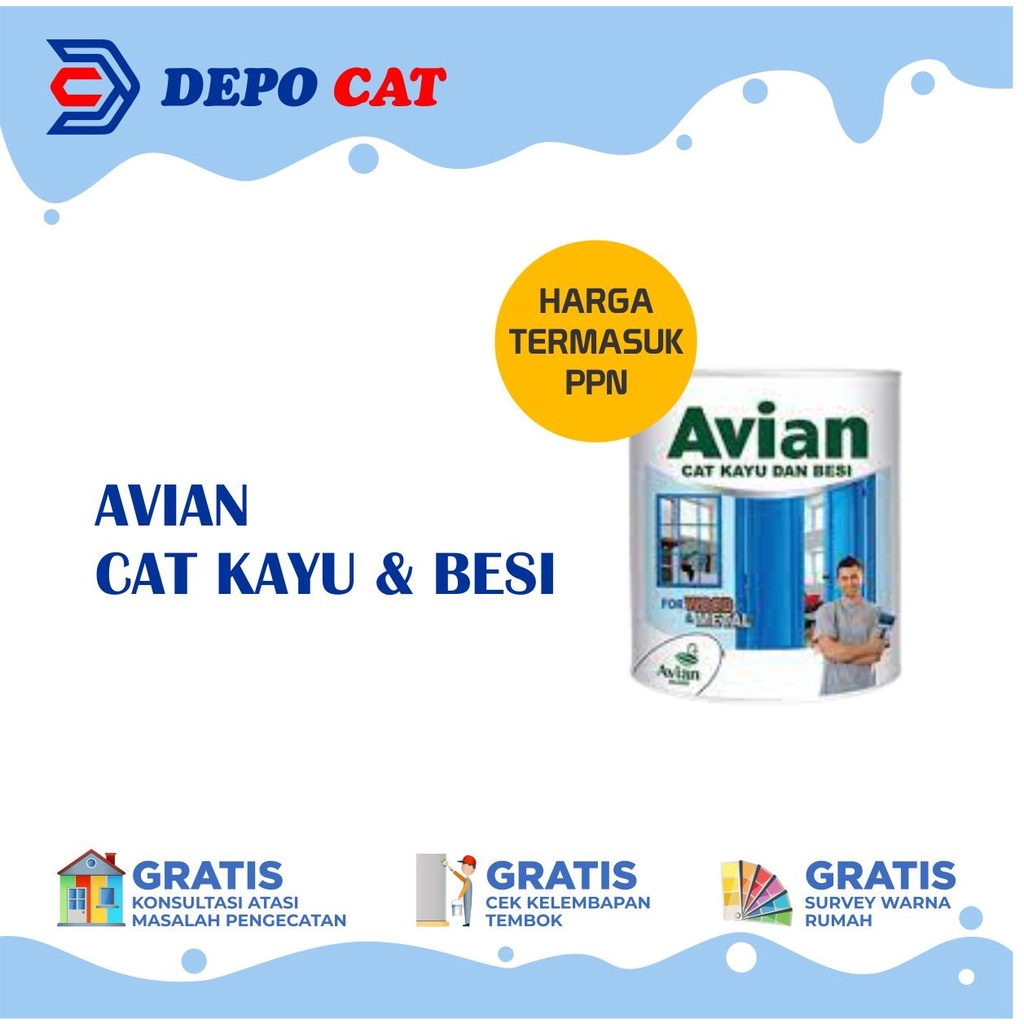 

Cat Minyak Avian Synthetic Super White 1L
