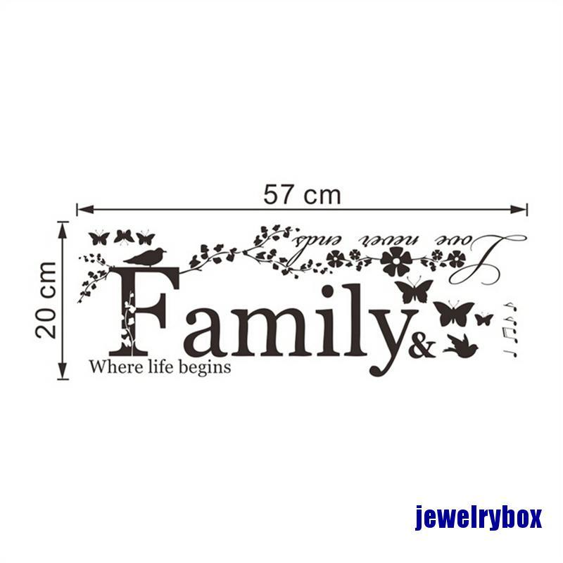 Stiker Dinding Desain Family Bahan Vinyl, Dapat Dicopot