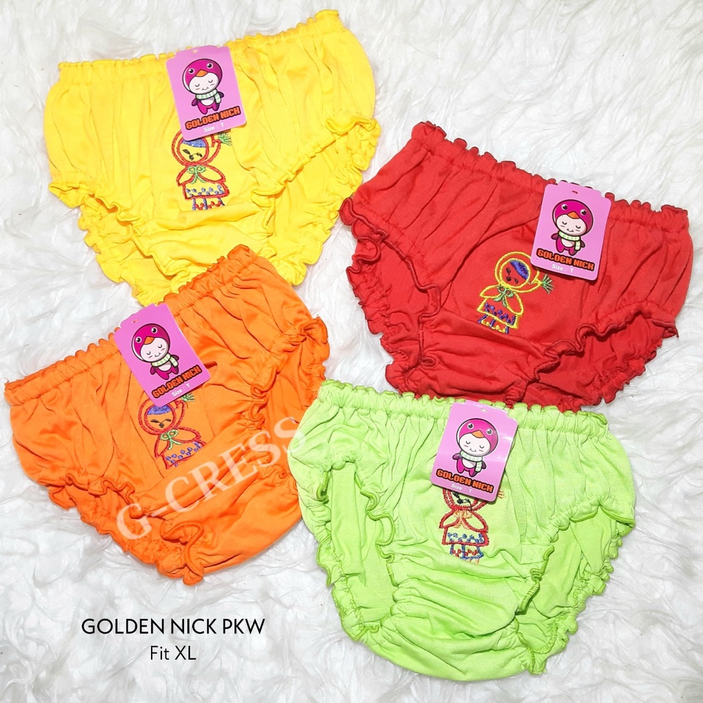 CD Anak Cewek/Celana Dalam Anak Perempuan Katun Motif Bordir Karet Kerut/CD Murah/CD Lembut | GN PKW