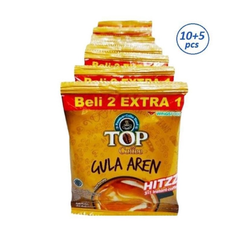 

Top Coffe Gula Aren kopi Instan [22 grm/ 15 sachet/Renceng]