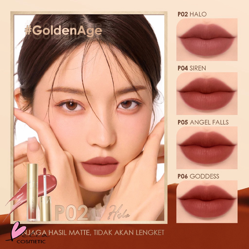 ❤ BELIA ❤ FOCALLURE Ultra Matte Liquid Lipstick FA245 | #GoldenAge Liquid Matte Lipstik Fast Dry Tahan air Lip Tint | BPOM