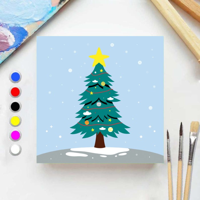 

Paint by Number Christmas Series Belajar Melukis Painting kit/Set DIY - XMAS01