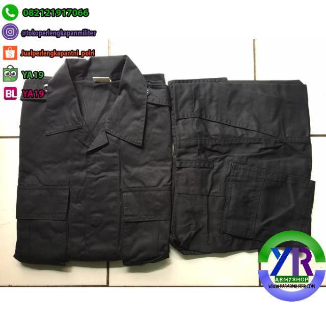 setelan PDL Hitam Polos