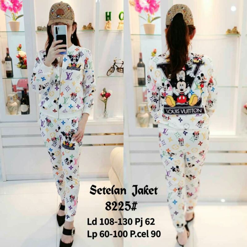 SETELAN JAKET LV KAOS PREMIUM IMPORT 8225