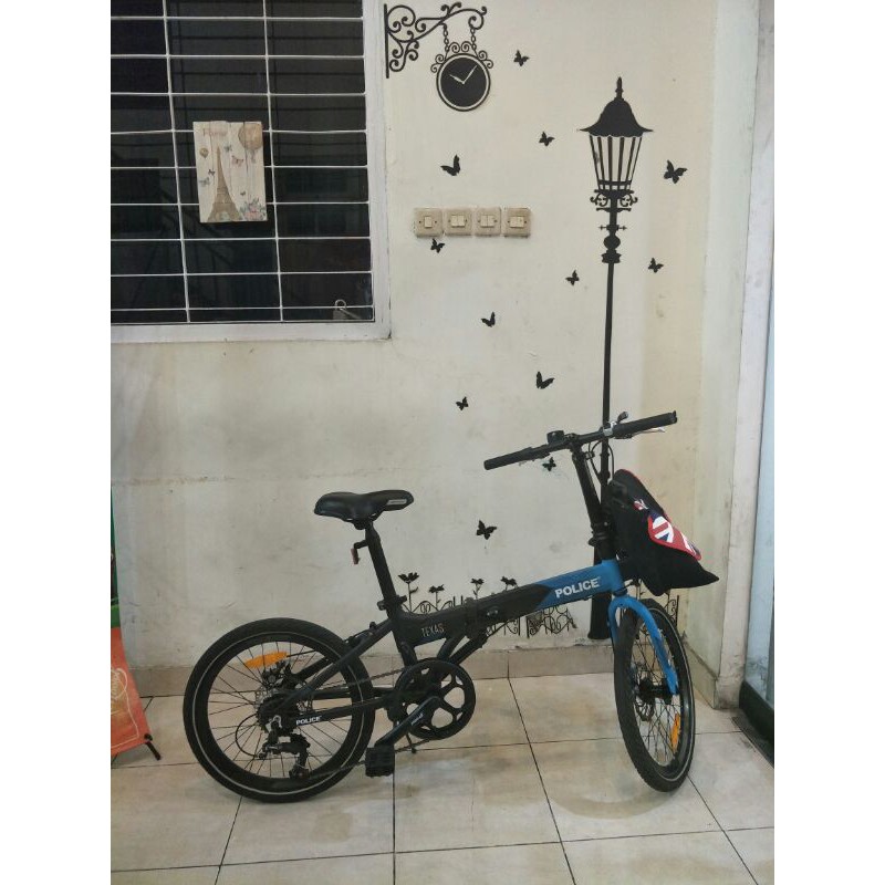 Preloved Sepeda Lipat Element Police alloy 7 speed second / bekas