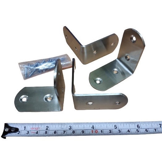 SET ISI 4PCS Siku RAK Ambalan Besi Stainless L Bracket Siku Penyangga Sudut Rak 2/SIKU PENYOKONG/SIKU PENYANGGA/Siku Besi Penyangga /Bracket Ambalan Penyangga Rak Penyangga Serbaguna/SIKU OVAL/Penyangga Rak / Ambalan Rak BERKUALITAS