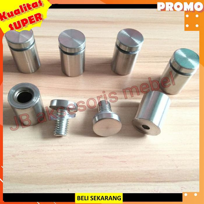 PEN IKLAN 12 X 22 STAINLESS / BAUT KACA AKRILIK 12X20 / SIGN BOARD