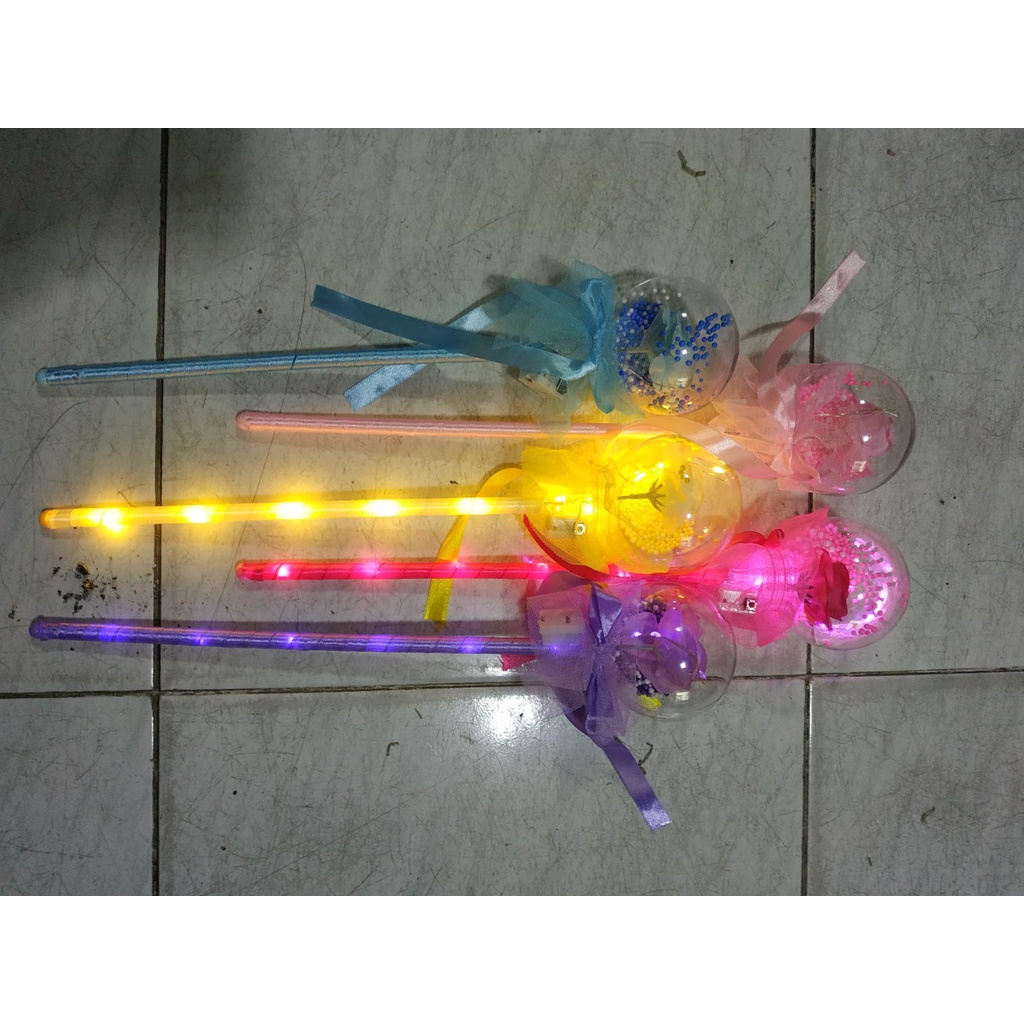 Mainan Stick Tongkat Sihir Peri Princess Anak LED Glowing Stick Transparan