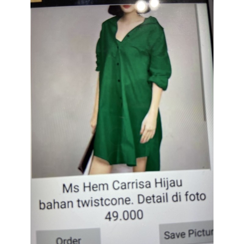 Des hem carissa / kemeja wanita terbaru / Long hem kekinian / kemeja tunik murah