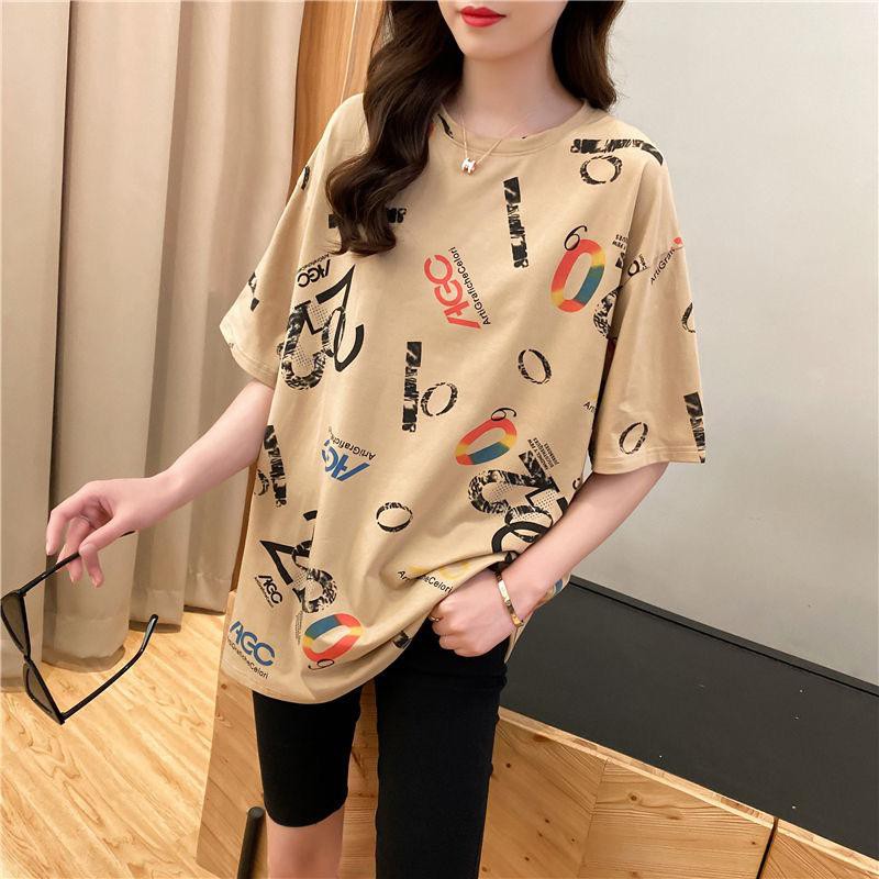 Oversize Tee Tshirt   Wanita Model Longgar Motif Angka 22